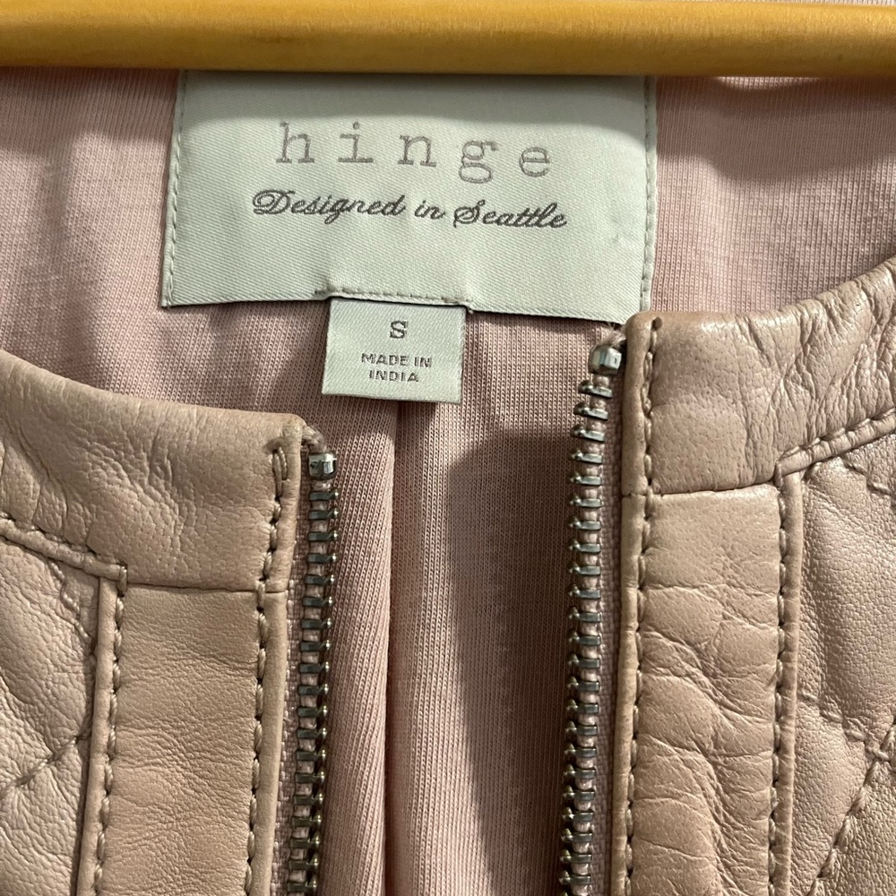 Hinge Quilted Leather Bomber Jacket - Picture 2 of 4